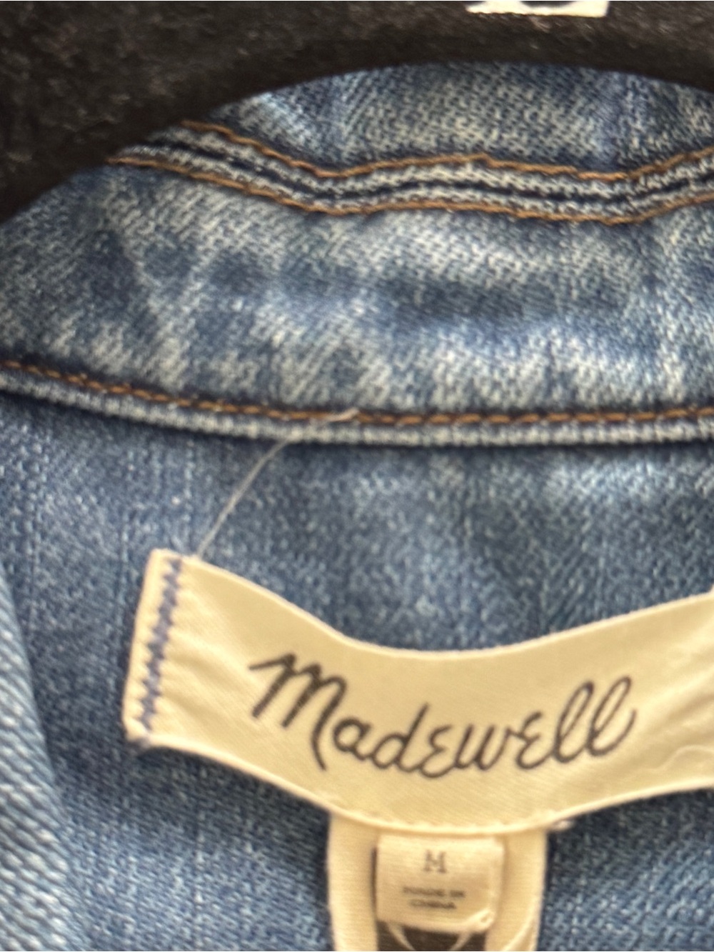 Madewell Light Blue Denim Jacket with Drawstring Hem Medium - Picture 8 of 8